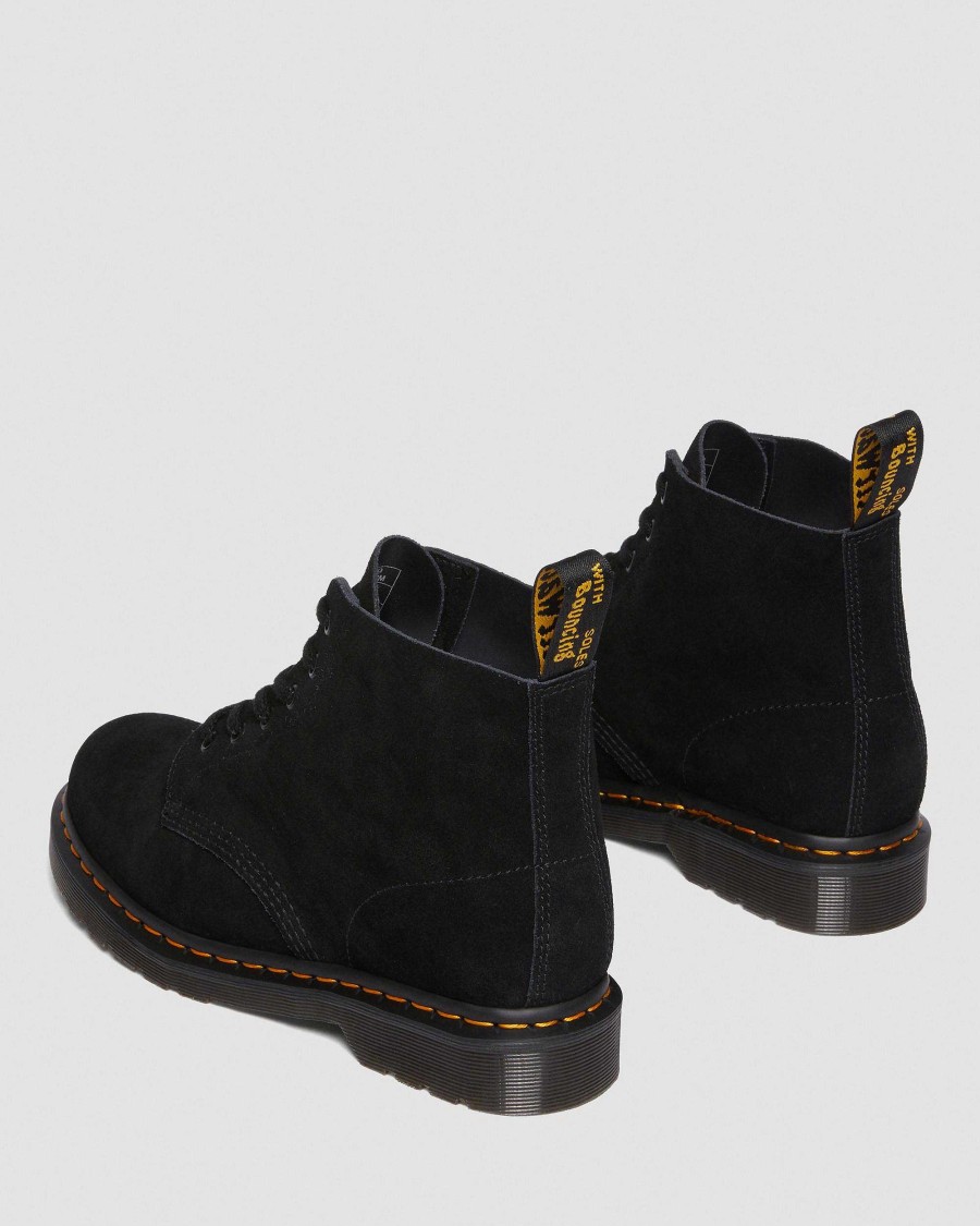 Messieurs Dr. Martens Tenias | 101 Unbound - Baskets En Daim Noir — Eh Suede+Eh Suede Mb