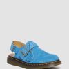 Dames Dr. Martens Chaussons | Jorge Made In England Slingback Bleu — Daim De Veau Repello (Huile De Gomme)