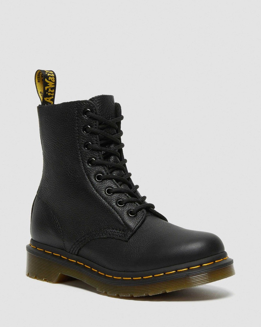 Dames Dr. Martens Tenias | Bottines A Lacets En Cuir 1460 Pascal Virginia Noir — Virginie