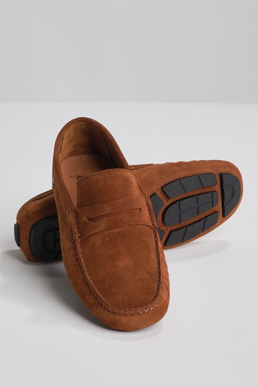 Homme Benson & Cherry | Mocassin En Nubuck Dassin Camel