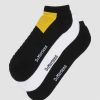 Accessoires Dr. Martens Toutes Les Chaussettes | Double Doc 3-Pack -Chaussettes En Coton Melange Noir+Blanc+Jaune — Melange De Coton