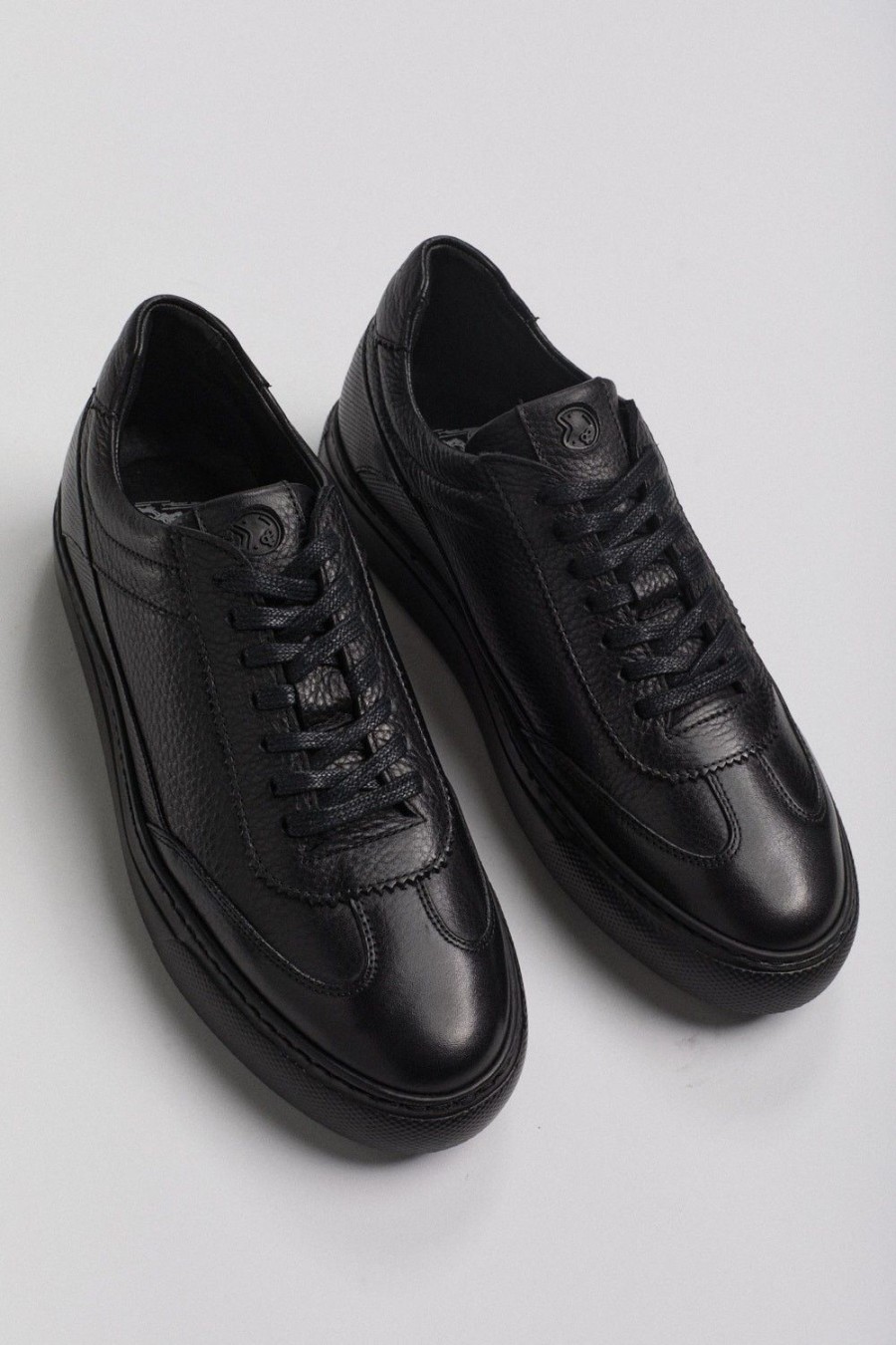 Homme Benson & Cherry | Tennis En Cuir Dyfer Noir