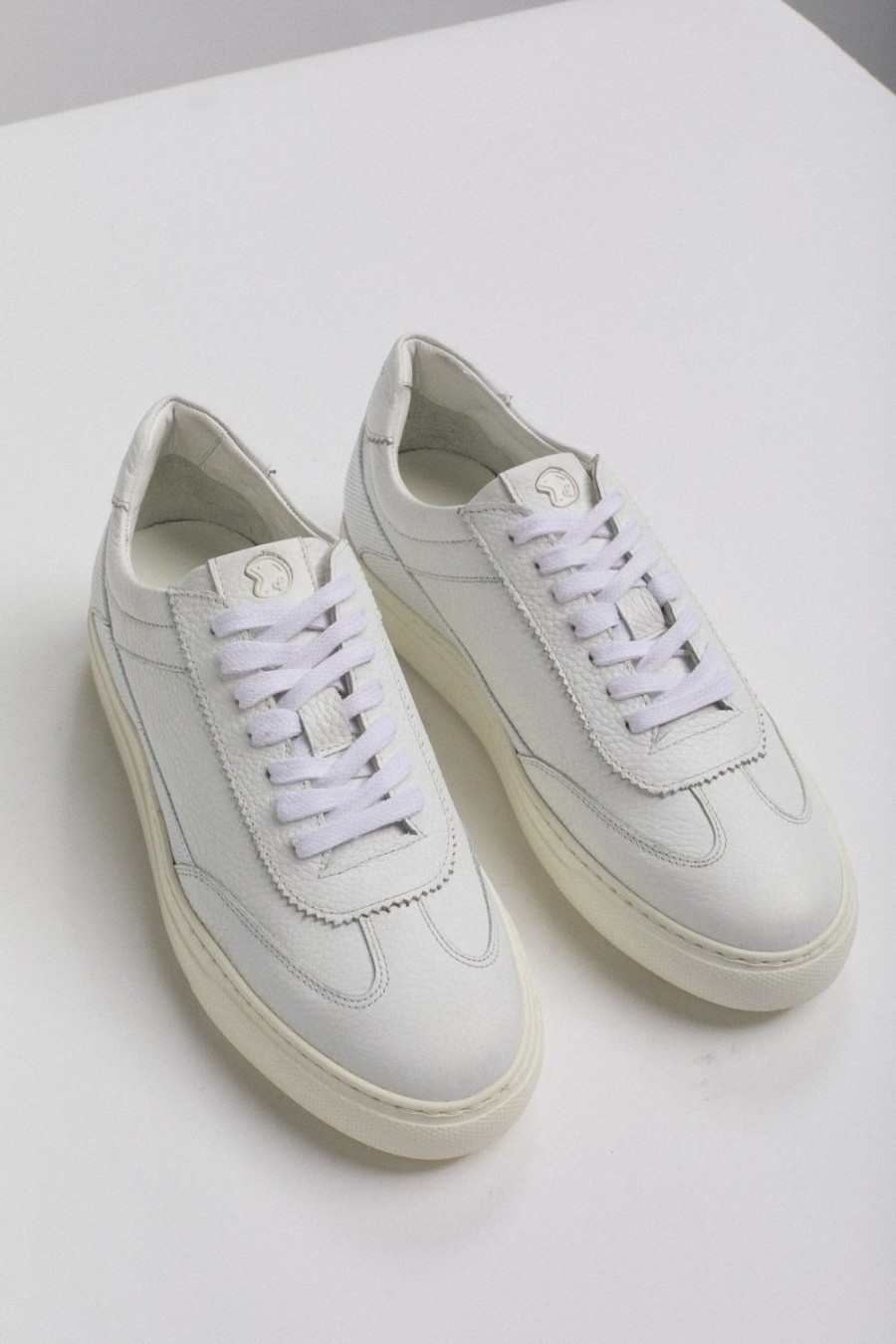 Homme Benson & Cherry | Tennis En Cuir Dyfer Blanc