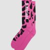 Accessoires Dr. Martens Toutes Les Chaussettes | Chaussettes A Logo Vertical En Melange De Coton Thrift Rose — Melange De Coton