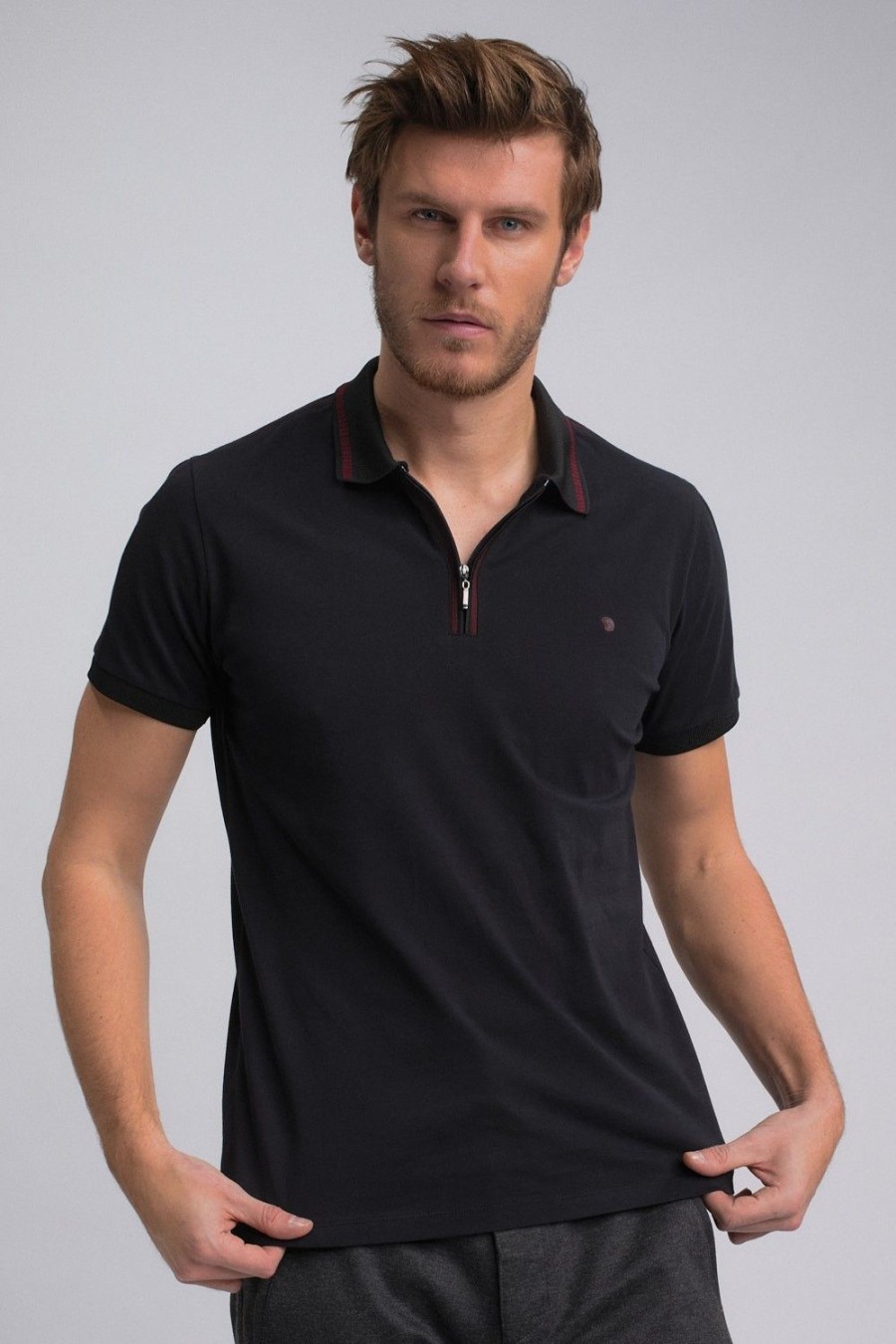 Homme Benson & Cherry Polos Pour Homme | Polo En Coton Gleska Marine