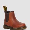 Enfants Dr. Martens Maihars Impermeables | Bambin 2976 Leonore -Peignes En Cuir Marron Clair — Republic Impermeable