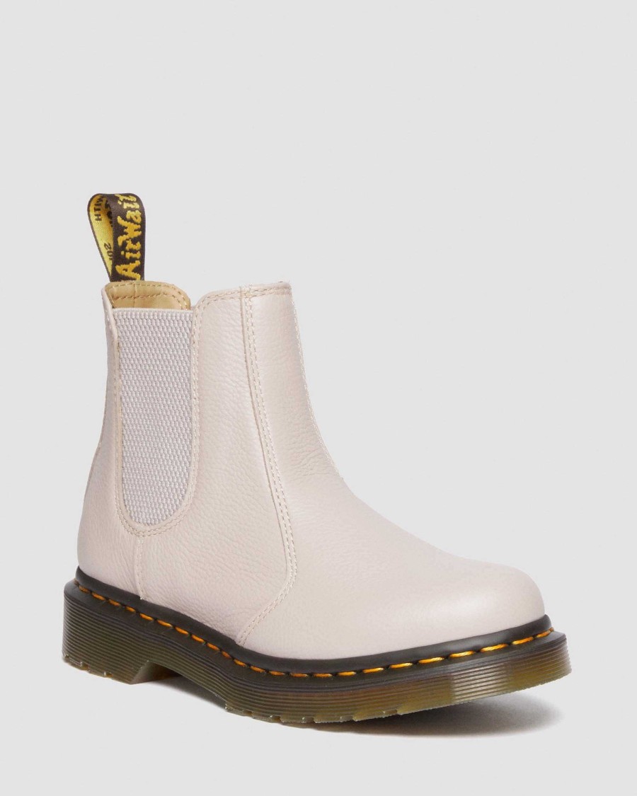 Dames Dr. Martens Bottines | Bottines Chelsea En Cuir 2976 Virginia Taupe Vintage — Virginie