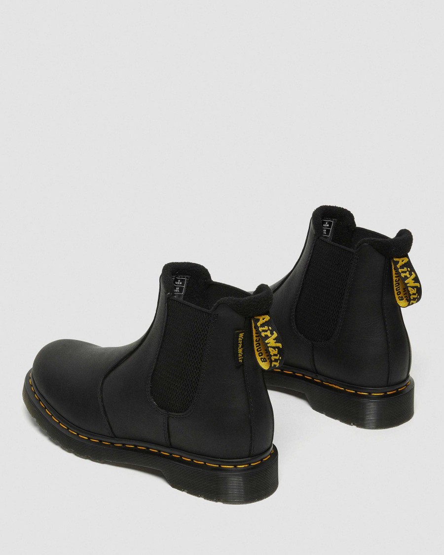 Messieurs Dr. Martens Fourmis D'Hiver | Bottines Chelsea En Cuir 2976 Warmwair Valor Wp Noir — Valor Wp