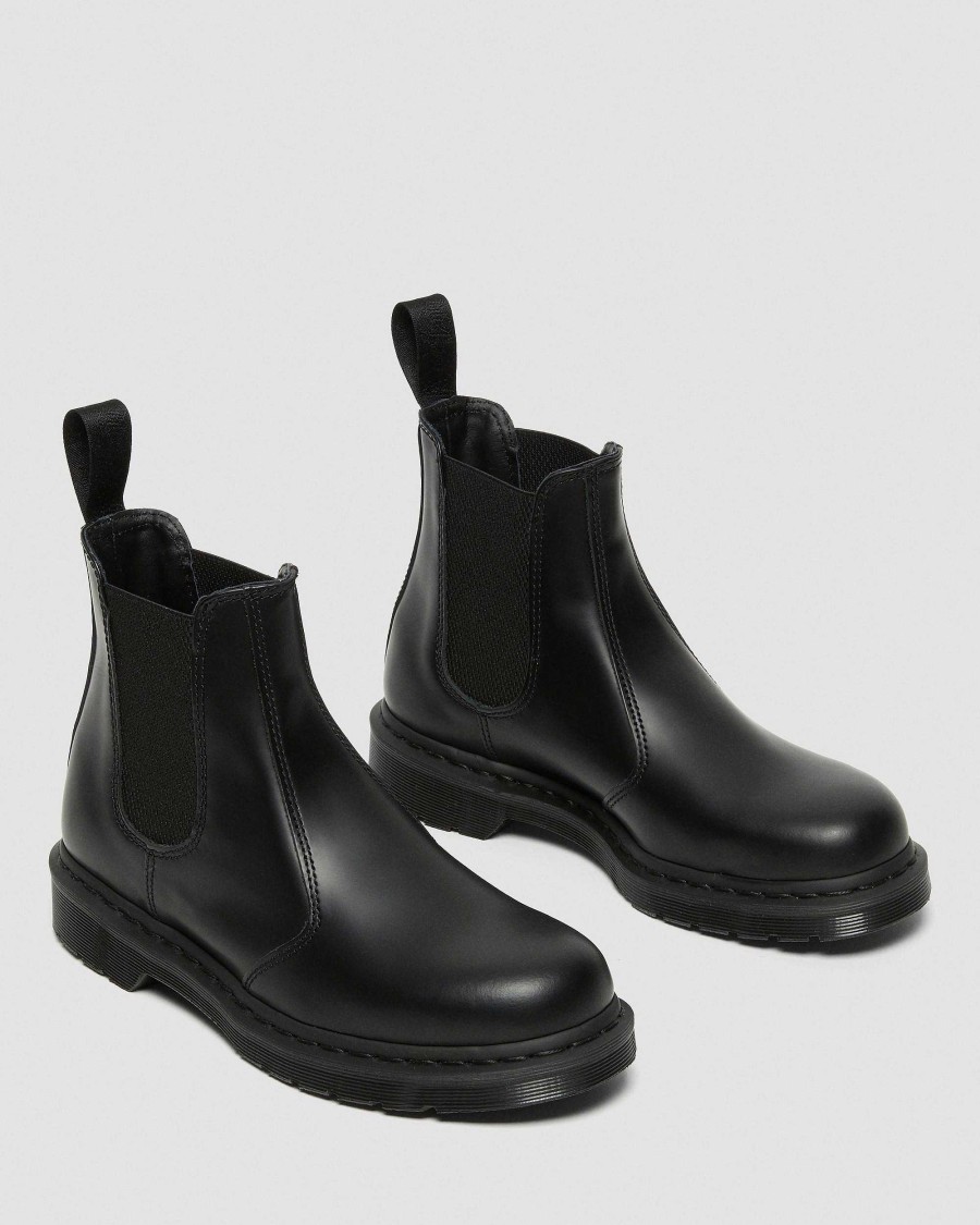 Messieurs Dr. Martens Fourmis D'Hiver | Bottines Chelsea En Cuir Lisse 2976 Mono Noir — Lisse