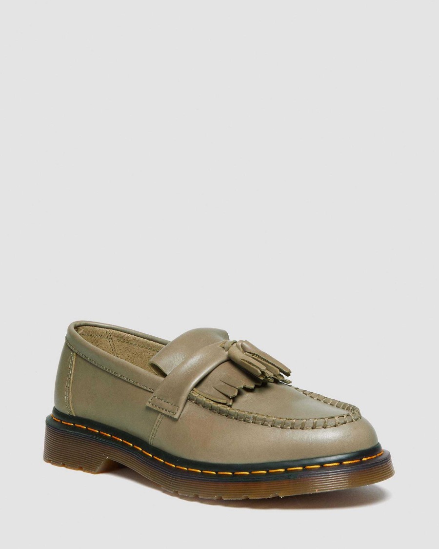 Messieurs Dr. Martens Tous Les Mocassins | Mocassins A Pampilles En Cuir Adrian Carrara Olive — Carrare