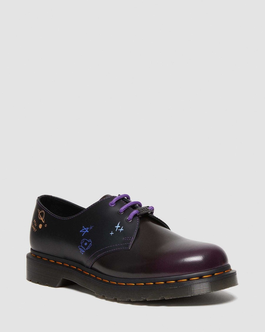 Messieurs Dr. Martens Chaussures A Lacets | 1461 Bt21 -Chaussures En Cuir Violet + Noir — Arcadia