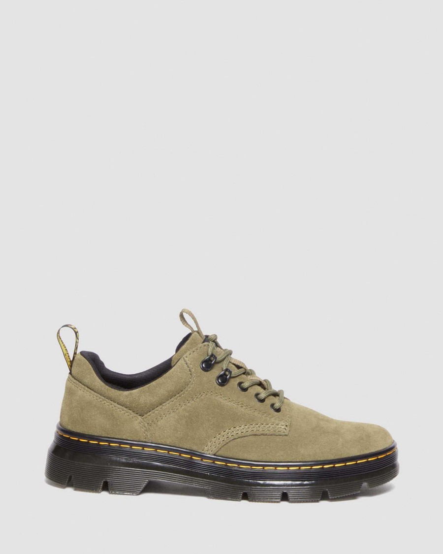 Messieurs Dr. Martens Chaussures Decontractees | Chaussures Utilitaires En Daim Reeder Dms Olive — Ehsuede