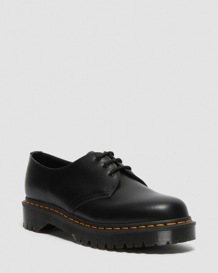 Messieurs Dr. Martens Chaussures A Lacets | Chaussures Oxford 1461 Bex En Cuir Lisse Noir — Lisse