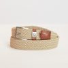 Homme Benson & Cherry Ceinture Homme | Ceinture Tressee Pour Homme Celastique Beige