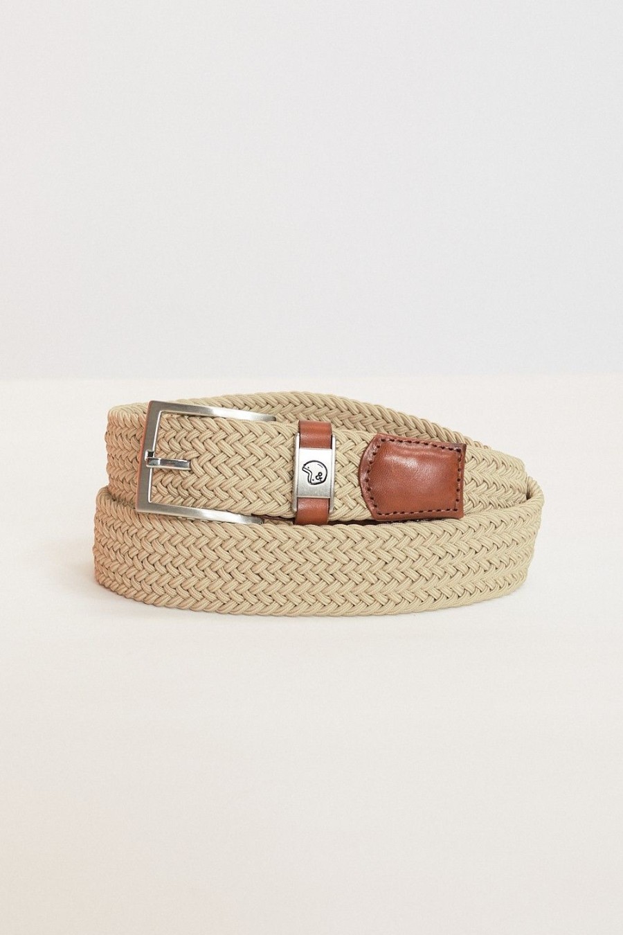 Homme Benson & Cherry Ceinture Homme | Ceinture Tressee Pour Homme Celastique Beige