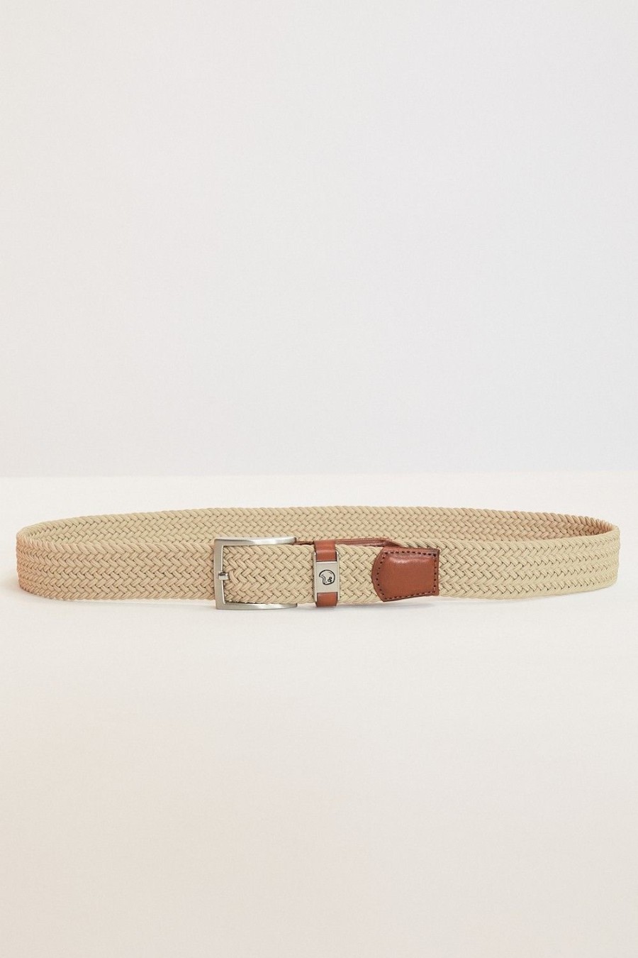 Homme Benson & Cherry Ceinture Homme | Ceinture Tressee Pour Homme Celastique Beige