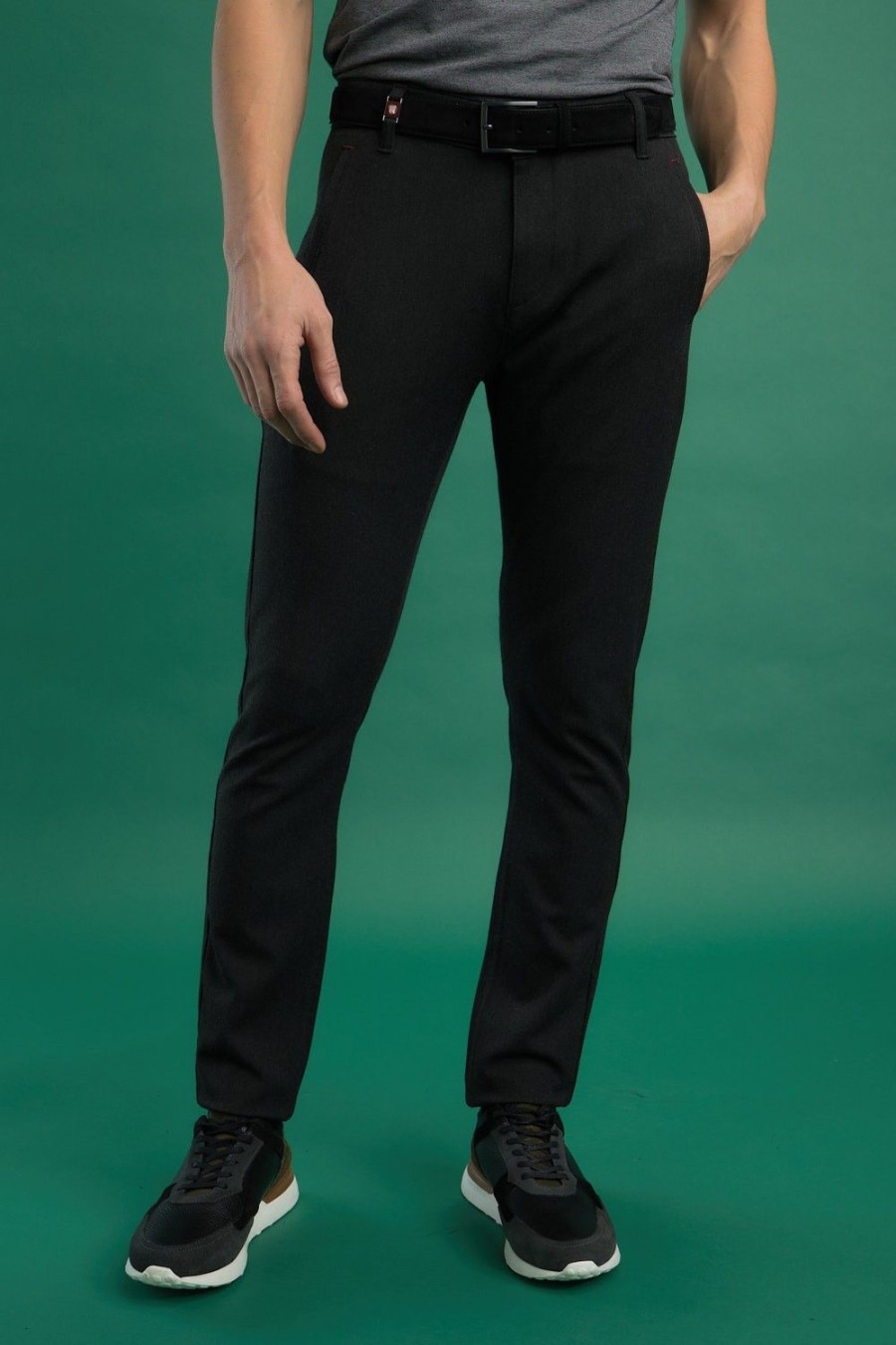 Homme Benson & Cherry Les Bas | Pantalon Chino Slim Fit Jotur Anthra