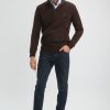 Homme Benson & Cherry Pulls Et Gilets Pour Homme | Pull Col Cheminee Fidan Choco