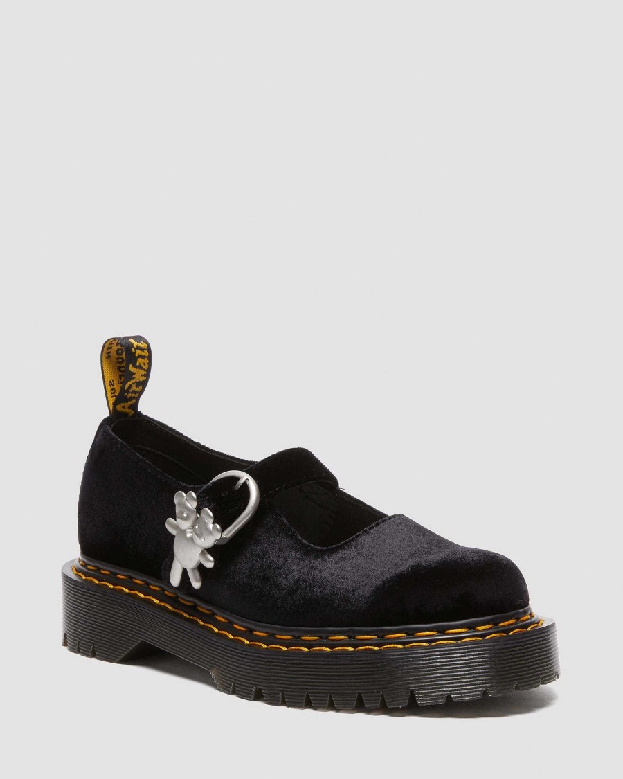 Dames Dr. Martens Chaussures Noires | Addina Bex Heaven By Marc Jacobs Chaussures En Velours Velours Noir