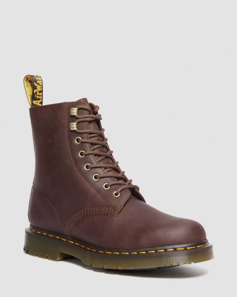 Messieurs Dr. Martens Tenias | 1460 Pascal Cuir Double Polaire - Maihars Brun Chocolat — Hors-La-Loi