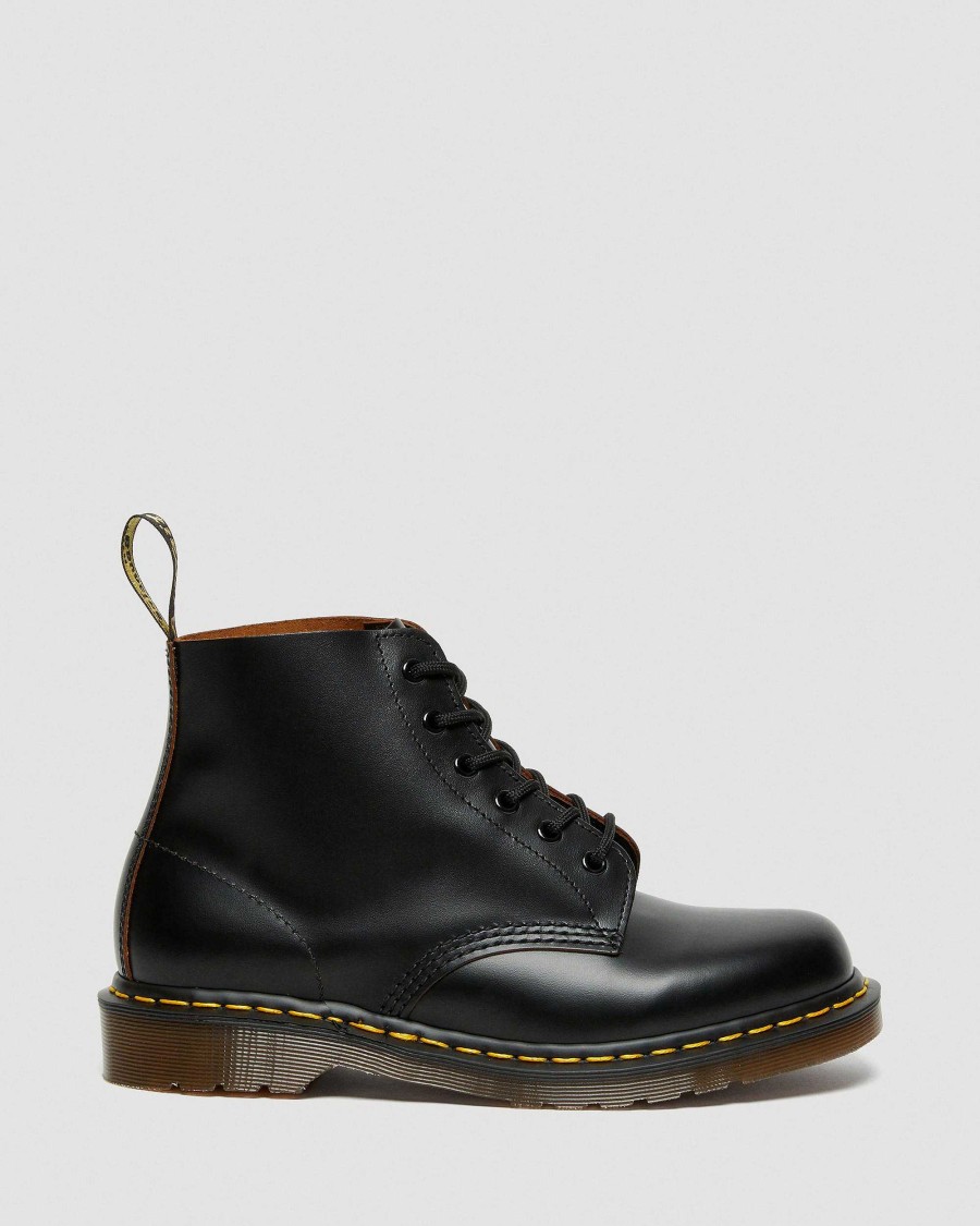 Messieurs Dr. Martens Fabrique En Angleterre Maihars | Bottines En Cuir Vintage 101 Quilon Noir — Quilon