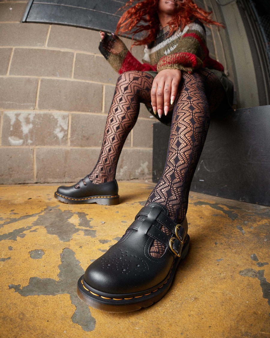 Dames Dr. Martens Chaussures Vegetaliennes | 8065 Felix Chaussures Mary Jane Vegetaliennes Noir — Felix Rub Off