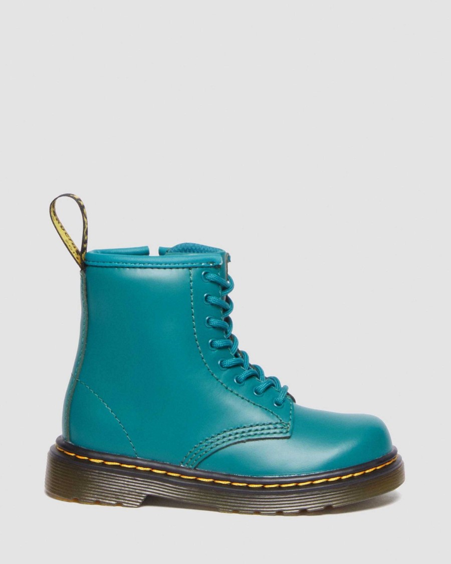 Enfants Dr. Martens Maihars Pour Enfants | Enfant 1460 Thrift Rose Romario Vert Sarcelle — Romario