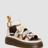 Dames Dr. Martens Sandales A Plateforme | Clarissa Ii Quad Retro Canvas Vegan - Sandales A Lanieres Et Plateforme Papier Beige — Kemble