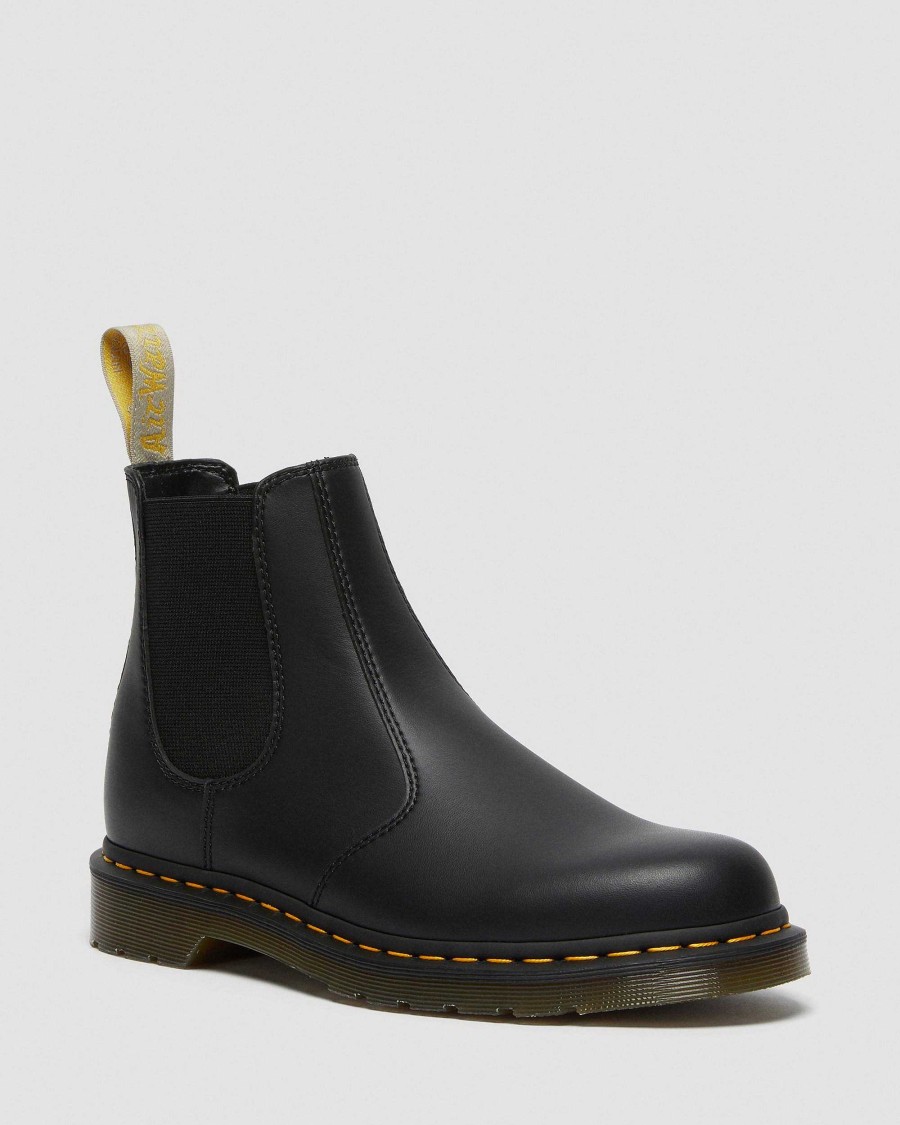 Messieurs Dr. Martens Maiharis Vegetaliens | Bottines Chelsea Veganes 2976 Felix Noir — Felix Rub Off