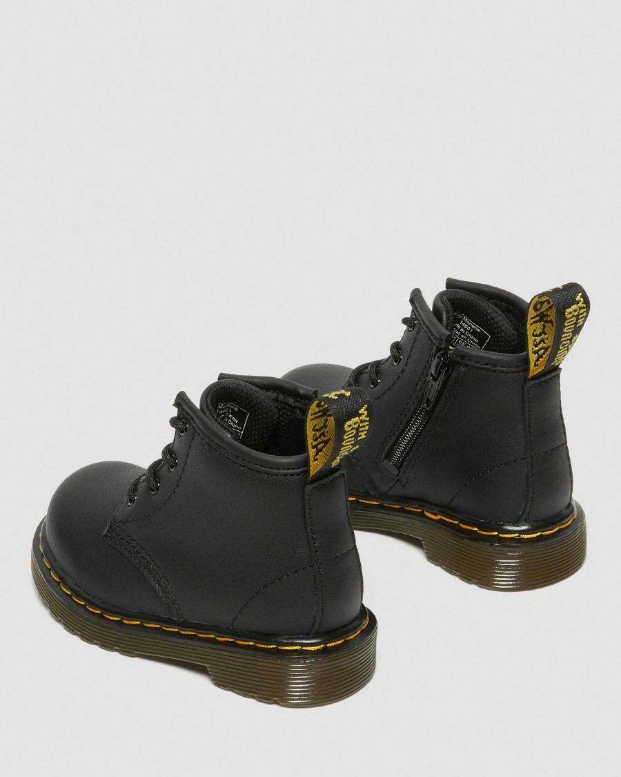 Enfants Dr. Martens Chaussures D'Ecole Pour Filles | Infant 1460 Softy T - Bottines En Cuir Noir — Softy T