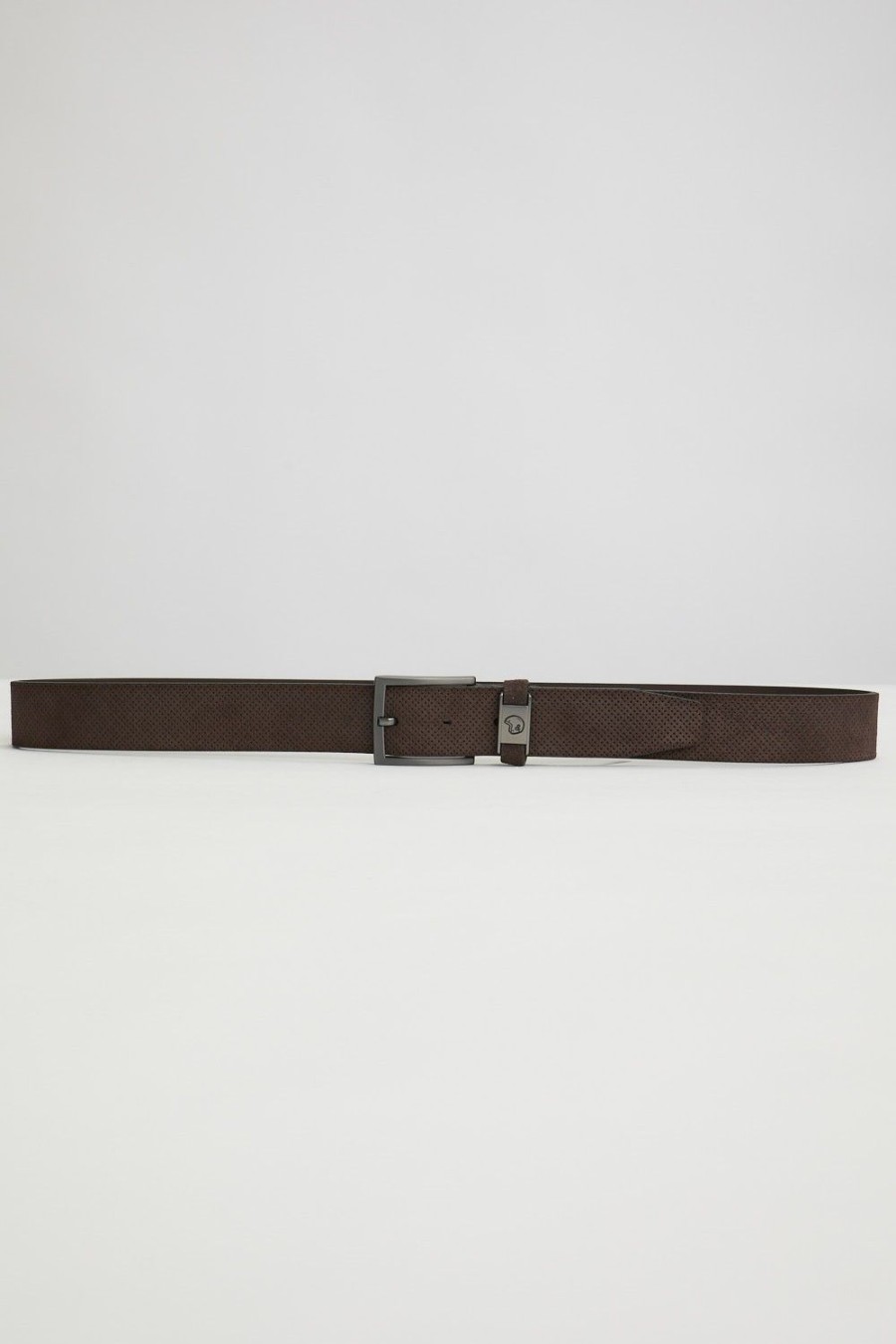 Homme Benson & Cherry Ceinture Homme | Ceinture En Cuir Nubuck Effet Pique Citrus Choco