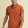 Homme Benson & Cherry Polos Pour Homme | Polo Aux Bords Cotes Contrastes Galy Mandarine