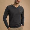 Homme Benson & Cherry Pulls Et Gilets Pour Homme | Pull Uni Col V Favilio Anthra