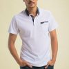 Homme Benson & Cherry Polos Pour Homme | Polo Uni En Coton Gabana Blanc