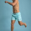 Homme Benson & Cherry Les Bas | Short De Bain Aux Fines Rayures Pilgrim Turquoise