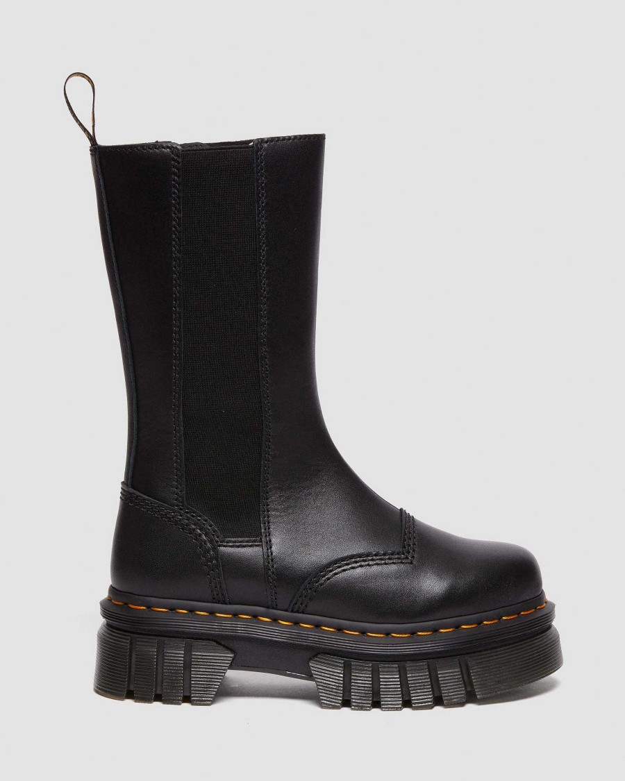 Dames Dr. Martens Bottines Chelsea | Bottines Chelsea Hautes Audrick Noir — Nappa Lux