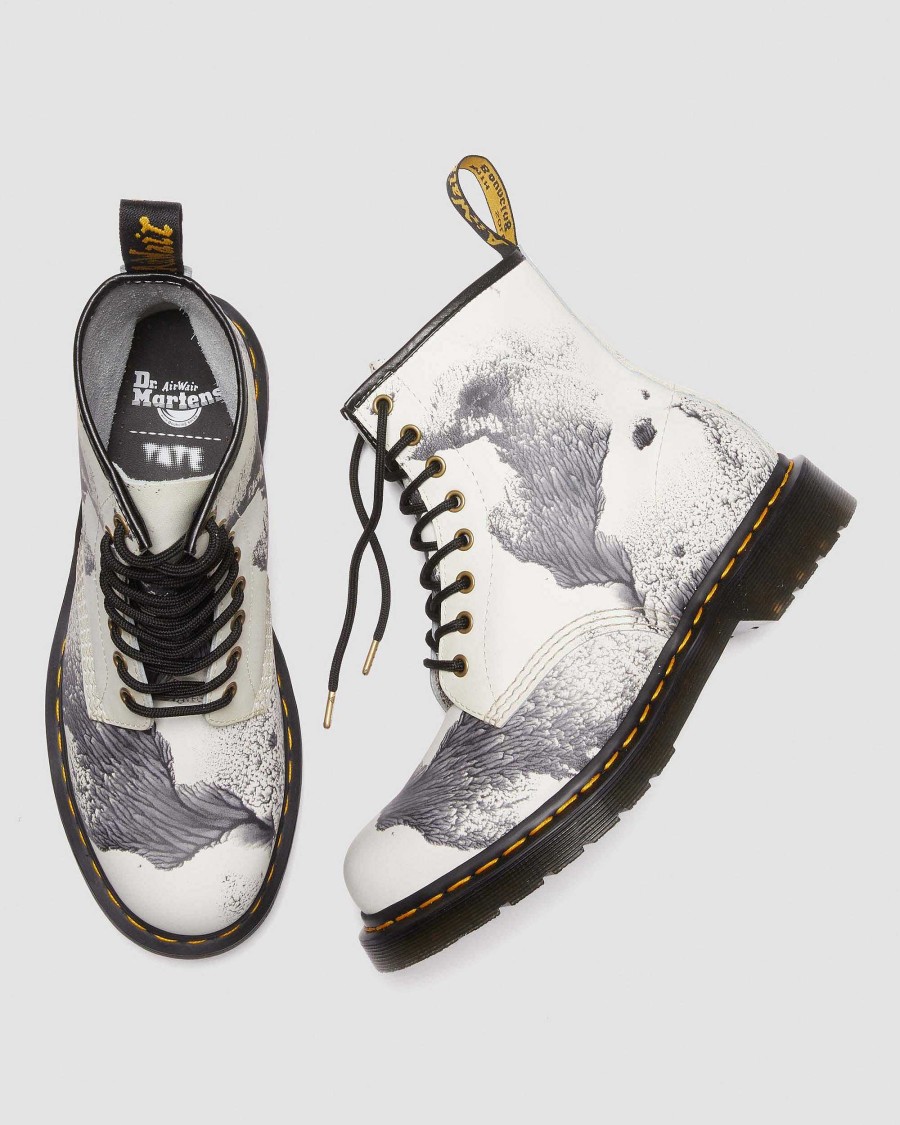 Messieurs Dr. Martens Tenias | 1460 Tate Decalcomania -Peignes En Cuir Multi-Couronne — Revers