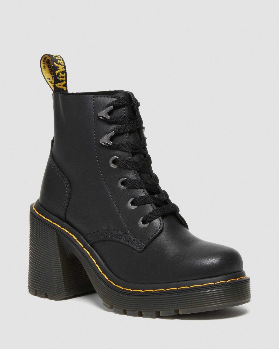 Dames Dr. Martens Maihars A La Peau Douce | Jesy Sendal Cuir - Talons Hauts Noir — Bois De Santal