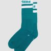 Accessoires Dr. Martens Toutes Les Chaussettes | Chaussettes En Melange De Coton Biologique Avec Logo Athletique Vert Sarcelle — Melange De Coton