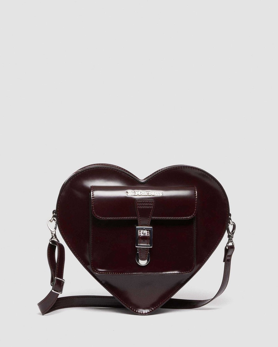 Accessoires Dr. Martens Sacs Vegetaliens | Sac Coeur Vegetalien Rouge Cerise — Oxford Rub Off