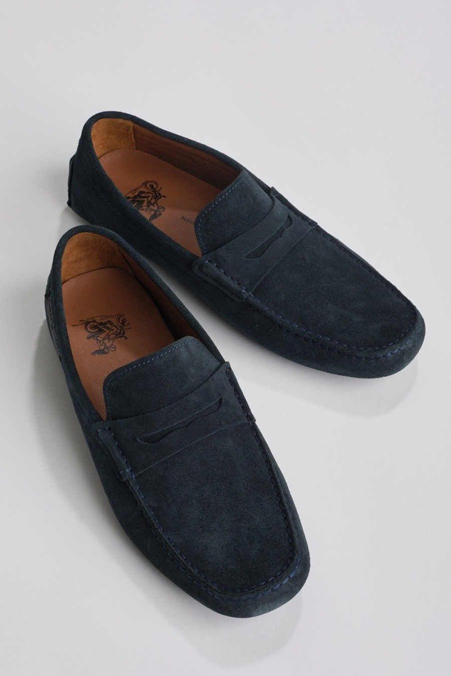 Homme Benson & Cherry | Mocassin En Nubuck Dassin Indigo