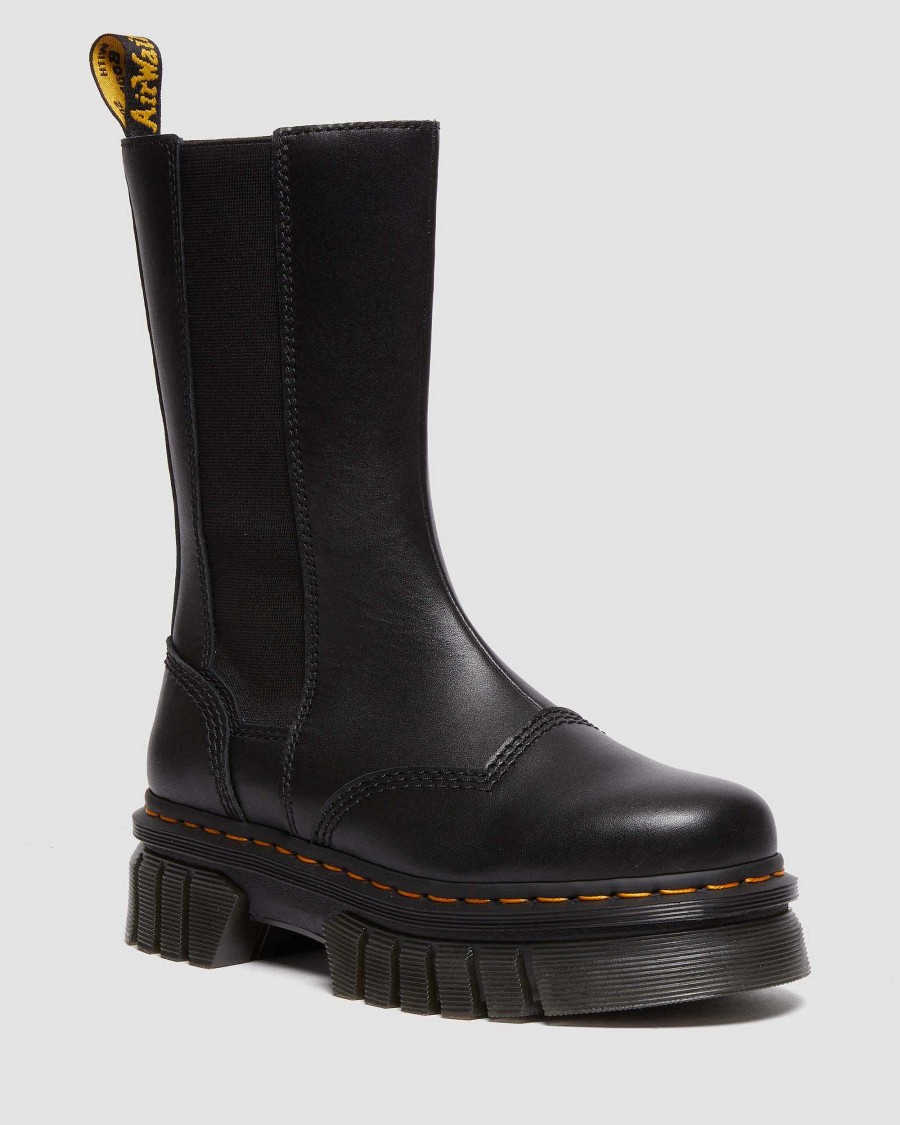 Dames Dr. Martens Bottines Chelsea | Bottines Chelsea Hautes Audrick Noir — Nappa Lux