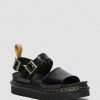 Dames Dr. Martens Sandales A Plateforme | Tongs Voss Vegan Noir — Oxford