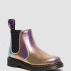 Enfants Dr. Martens Maihars Pour Enfants | Bottines Chelsea En Cuir Froisse Arc-En-Ciel Junior 2976 Multi — Froisse Arc-En-Ciel