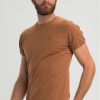 Homme Benson & Cherry T-Shirts Pour Homme | T-Shirt En Coton Stretch Twist Camel