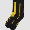 Accessoires Dr. Martens Toutes Les Chaussettes | Chaussettes En Melange Biologique Double Doc Noir+Jaune — Melange De Coton