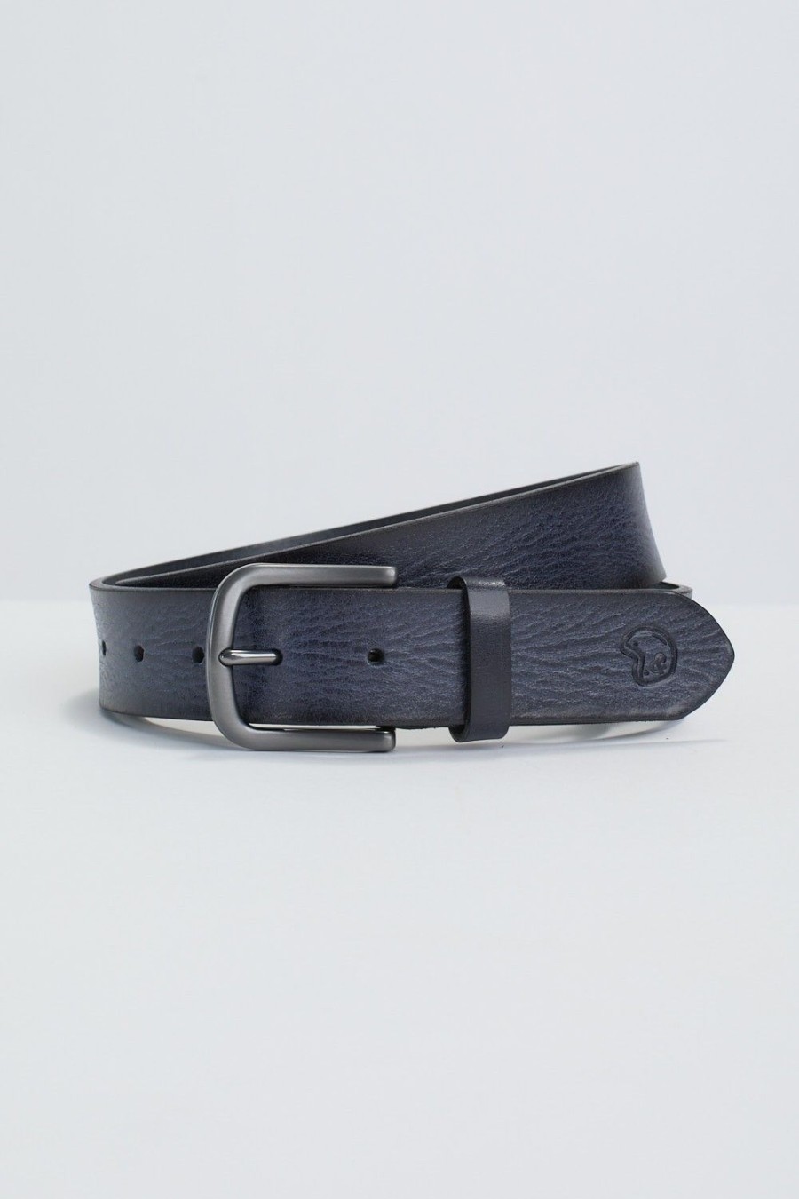 Homme Benson & Cherry Ceinture Homme | Ceinture En Cuir Effet Fripe Climber Marine