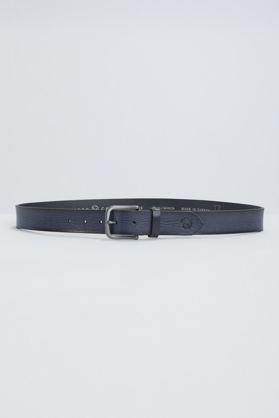 Homme Benson & Cherry Ceinture Homme | Ceinture En Cuir Effet Fripe Climber Marine