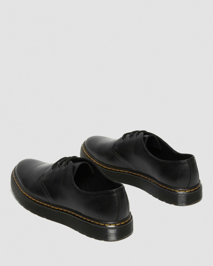 Messieurs Dr. Martens Chaussures Decontractees | Chaussures En Cuir Thurston Lo Noir — Lusso