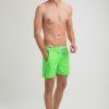 Homme Benson & Cherry Les Bas | Short De Bain Classique Uni Avec Cordon De Serrage Pacofluo Vert